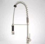 Signature Hardware Asaro Pull-down Kitchen Faucet, Brushed Nickel. Fixed Price $265.95.