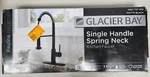 Glacier Bay 1 Handle Spring Neck Pull Down Sprayer Kitchen Faucet Matte Black. Fixed Price $89.96.