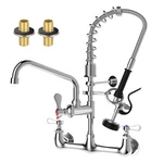 Tolsuny Commercial Kitchen Sink Faucet Wall Mount Pre-rinse Sprayer Heavy Duty. Fixed Price $212.79.
