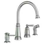 Moen Edison Spot Resist Stainless Steel High-arc Handle Kitchen Faucet 87042SRS. Fixed Price $99.00.