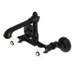 Kingston Brass KS722.PX English Country 1.8 Gpm Widespread Bridge - Black. Fixed Price $347.72.