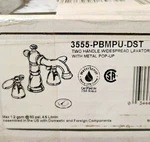 Delta 3555-PBMPU-DST Victorian 8" Widespread Lavatory Faucet Polished Brass. Fixed Price $449.99.