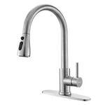 Ibergrif Kitchen Faucets With Pull Down Sprayer, Single Handle Brushed Nickel. Fixed Price $78.88.