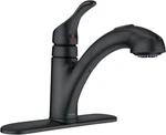 Moen CA87316BL Renzo 1-HANDLE Deck Mount Pull-out Kitchen Faucet Matte Black. Fixed Price $105.99.