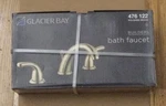 Glacier Bay Builders 8'' Widespread 2-HANDLE Bathroom Faucet Polished Brass. Fixed Price $29.90.