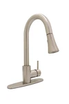Huntington Brass Pull-down Kitchen Faucet Satin Nickel Finish. Fixed Price $54.00.