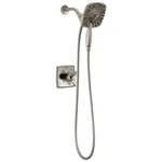 Delta Ashlyn 17 Series Brushed Nickel Dualfunction Shower Faucet Set. Fixed Price $101.82.