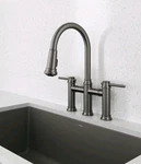 Blanco 443263 Empressa Bridge Satin Steel Pull-down Dual Spray Kitchen Faucet. Fixed Price $299.99.