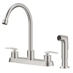 Kitchen Faucet With Side Sprayer, Brushed Nickel. Fixed Price $175.94.