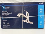 Project Source Everfield Stainless Steel Single Handle Pull-out Kitchen Faucet. Fixed Price $55.00.