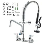 Wall-mounted Brass Kitchen Faucet, 21" Tall, 8" Installation Width, Includes 12". Fixed Price $176.27.