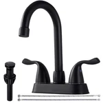 Hotis Black Bathroom Sink Faucet, 4 Inch Centerset 2 Handle .... Fixed Price $28.86.