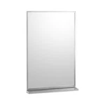 Bobrick B-166 1824 Glass Mirror Stainless Steel Frame W Shelf X 24". Fixed Price $150.00.