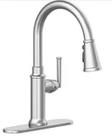 Glacier Bay Oswell Pull-down Sprayer Kitchen Faucet Stainless Steel 1009 514 223. Fixed Price $39.99.