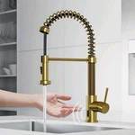 Vigo Gold Touchless Pull-out Kitchen Faucet Single-hole High Arc Lever Modern. Fixed Price $50.00.