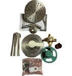 Moen Rinza Brushed Nickel Tub And Shower Faucet Set With Valve 82628SRN. Fixed Price $129.99.