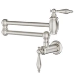 Gimili Pot Filler Brushed Nickel Kitchen Sink Faucet Wall Mount. Fixed Price $113.74.