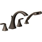 Moen Voss T694ORB Two Handle High-arc Roman Tub Faucet Trim Kit With Shower. Fixed Price $523.99.