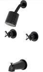 Kingston Brass KBX8140ZX Millennium Tub And Shower Faucet Matte Black 7.31X8X72. Fixed Price $196.00.