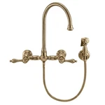 Whitehaus WHKWLV3-9301-NT Vintage Iii Plus Wall Mount Faucet Antique Brass. Fixed Price $750.00.