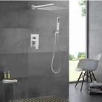 Luxury Shower Faucet Set Rainfall Head Combo Wall Mounted Mixer Valve. Fixed Price $89.99.