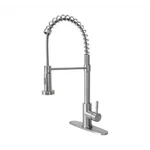 Wasserman Pull-out High Arc Kitchen Faucet, 360 Swivel, Stainless, 1-HANDLE. Fixed Price $278.98.