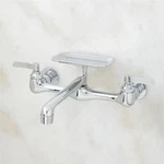 Plumbing Lever Handle Wall Mount Faucet With Soap Dish Solid Brass Chrome Finish. Fixed Price $79.89.