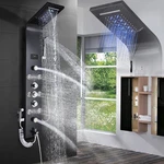 Shower Panel Tower System Faucet Set Rainfall Massage Body Jets Stainless Steel. Fixed Price $159.00.