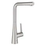 Grohe 33893DC2 Zedra Singlehandle Pullout Kitchen Faucet Dual Spray 1.75 Gpm. Fixed Price $241.00.
