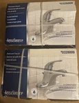 Lot Of (2) Aquasource Bathroom Faucet Brushed Nickel Finish #0328009. Fixed Price $54.99.