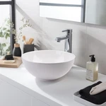12" Bathroom Round Porcelain Ceramic Vessel Sink Vanity Basin Pop Up Drain. Fixed Price $49.99.