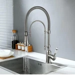 Kunmai Kitchen Faucet With Pull-down Sprayer Brushed Nickel For Sink. Fixed Price $160.19.