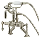 Kingston Brass CC2007T8 Clawfoot Tub Filler Faucet With Hand Shower, Brushed Nic. Fixed Price $829.69.