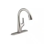 Kohler Avi Pull Out Sprayer Kitchen Faucet Swivel Lacquer Vibrant Stainless. Fixed Price $150.31.