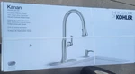 Kohler Kanan Polished Nickel Pull-down Kitchen Faucet Soap Disp. R33393-SD-SN. Fixed Price $190.00.