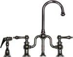 Whitehaus WHTTSLV3-9774SPR Lever Handles Bridge Kitchen Faucet & Side Spray. Fixed Price $499.99.