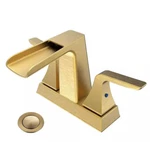 Proox 4" Centerset Double Handle Waterfall Spout Bathroom Faucet Pop-up Asmbly. Fixed Price $99.99.