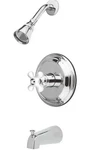 Kingston Brass KB3631PX Restoration Tub And Shower Faucet With Porcelain Cross. Fixed Price $139.95.