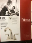 New Price Pfister Selia 2-HANDLE Brushed Nickel Bathroom Faucet 4" Centerset. Fixed Price $48.99.