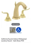 California Solana Widespread Satin Brass Pvd 5002 With Zerodrain. Fixed Price $699.99.