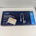 Commercial Style Pull Down Kitchen Faucet Stainless Steel Flynt 1452262. Fixed Price $49.99.
