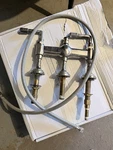 Kallista Bridge Kitchen Faucet Chrome Lever Handles Side Spray P23051-LV-AD. Fixed Price $550.00.