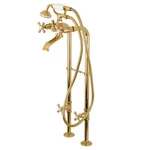 Kingston Brass Tub Faucet, Standard, 2, Freestanding, Polished. Fixed Price $849.39.