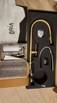 Vigo Modern Pull-down Spout Kitchen Faucet Brushed Gold Bronze & Soap Dispenser. Fixed Price $200.00.