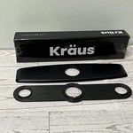 Kraus DP02MB 10 1/4 Inch Kitchen Faucet Deck Plate Escutcheon Matte Black Metal. Fixed Price $18.95.