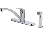 Pfister G134-7000 Single Handle Kitchen Faucet With Side Spray Polished Chrome. Fixed Price $89.95.