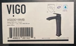 Vigo Blackstonian Handle Single-hole Bathroom Vessel Faucet Matte. Fixed Price $115.00.