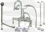 Kingston Brass CCK8T1 Chrome Clawfoot Tub Faucet Drain Supplies Stops Kit. Fixed Price $843.35.
