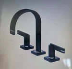 Rubinet - Widespread Lav. Set. 3 Holes (less Drain), Matt Black.. Fixed Price $550.00.