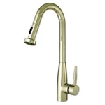 Whitehaus Jem Single-handle Pull-down Sprayer Kitchen Faucet Brushed Nickel. Fixed Price $109.99.